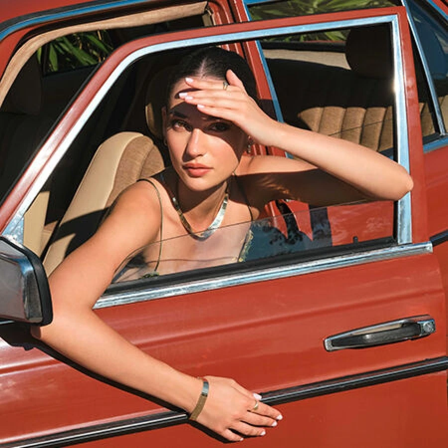 Altın Kalın Desenli Kolye - 3