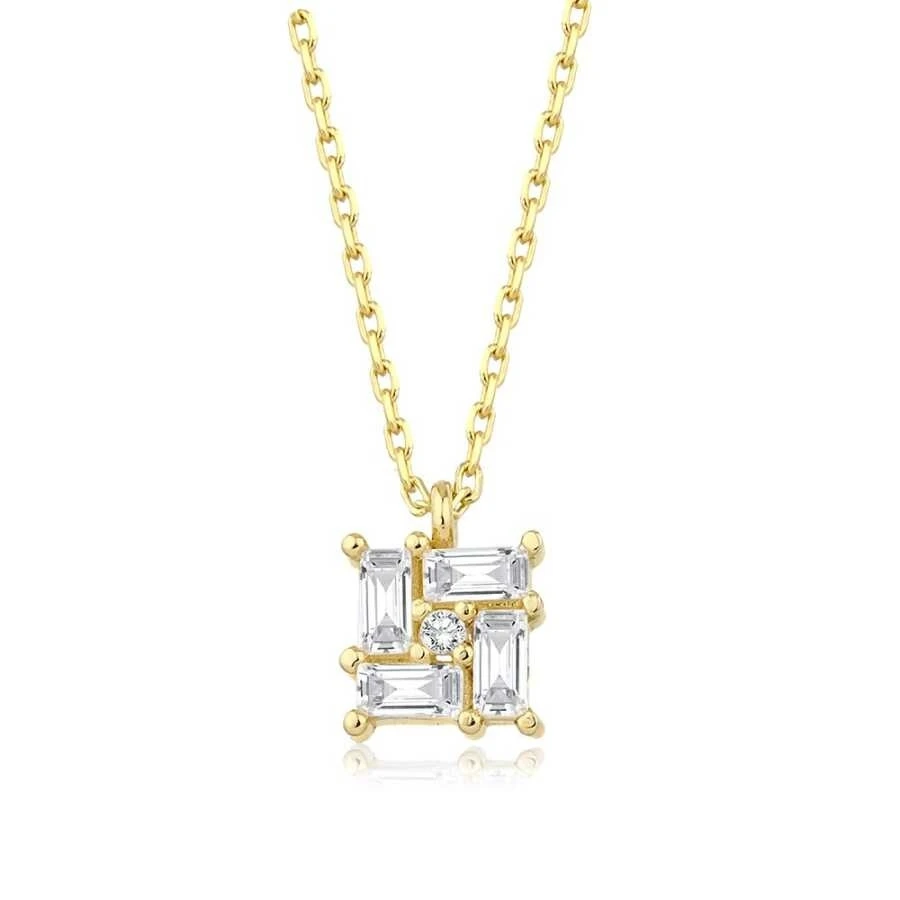 Altın Kare Baget Kolye - 1