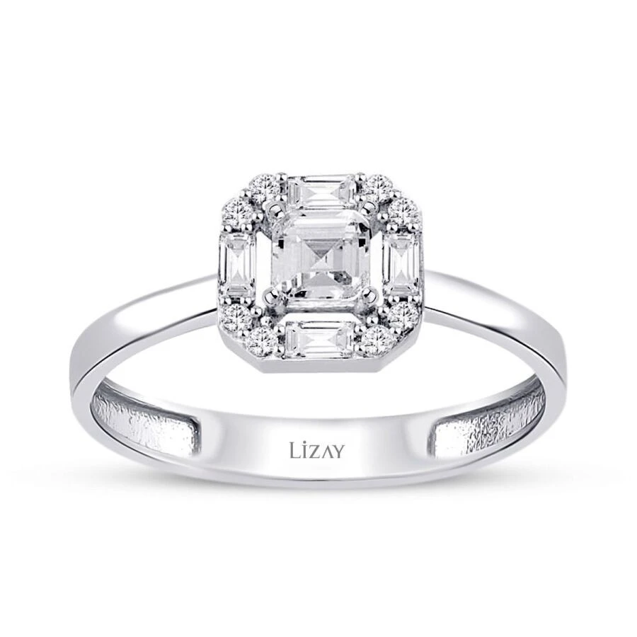 Altın Kare Baget Yüzük - 1