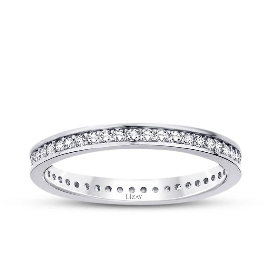 Altın Klasik Beyaz Tamtur Yüzük - 1