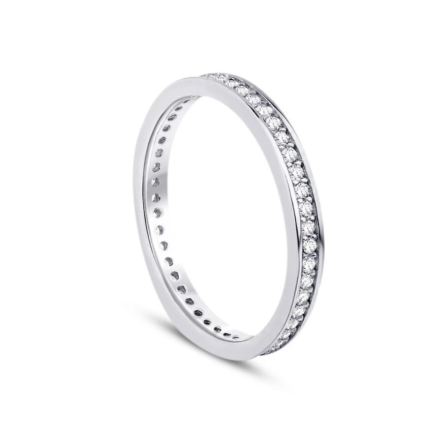 Altın Klasik Beyaz Tamtur Yüzük - 2