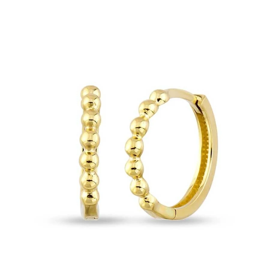 Altın Klasik Çoklu Top Küpe - 1