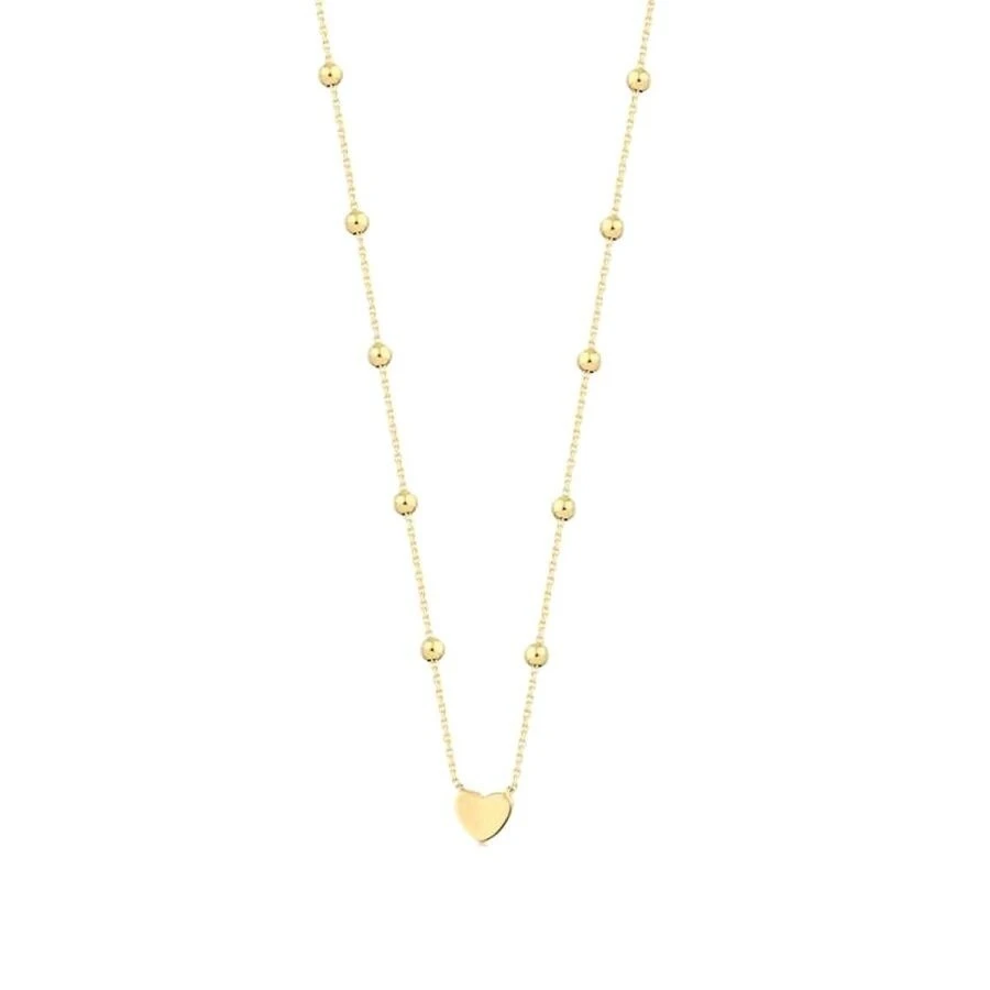 Altın Küçük Kalpli Top Kolye - 1