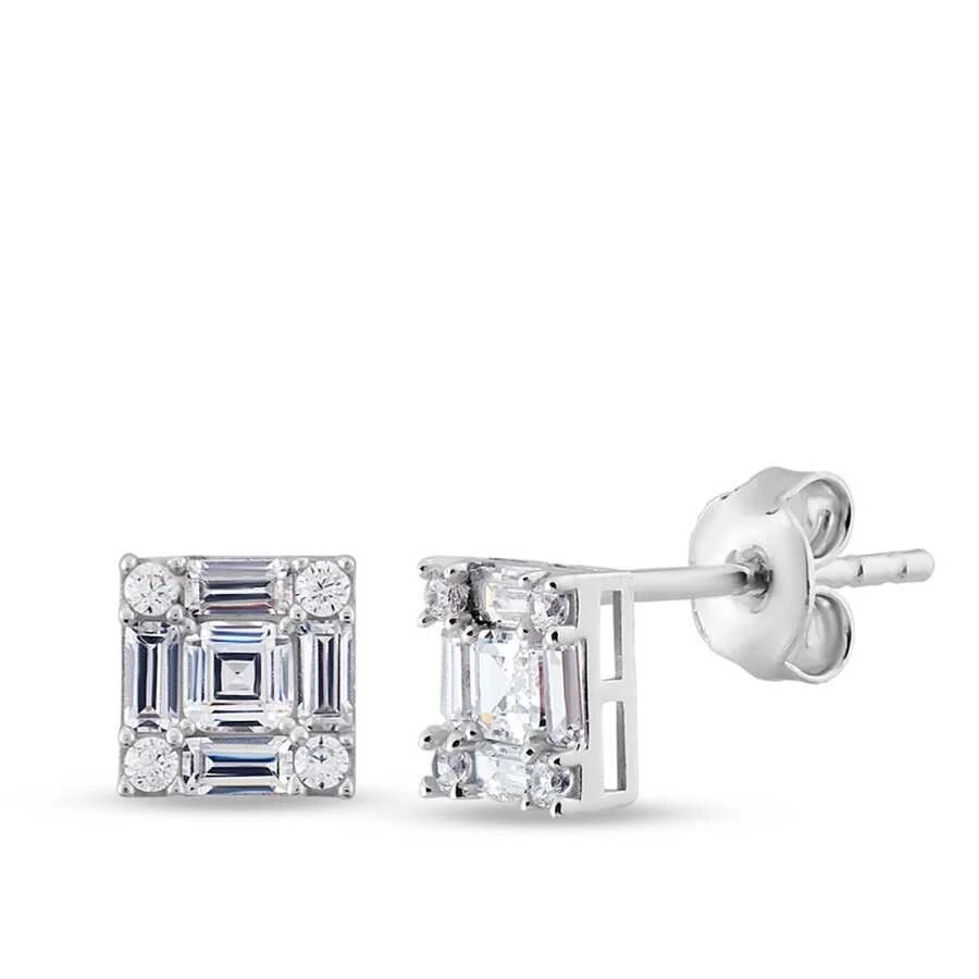 Altın Küçük Kare Baget Küpe - 1