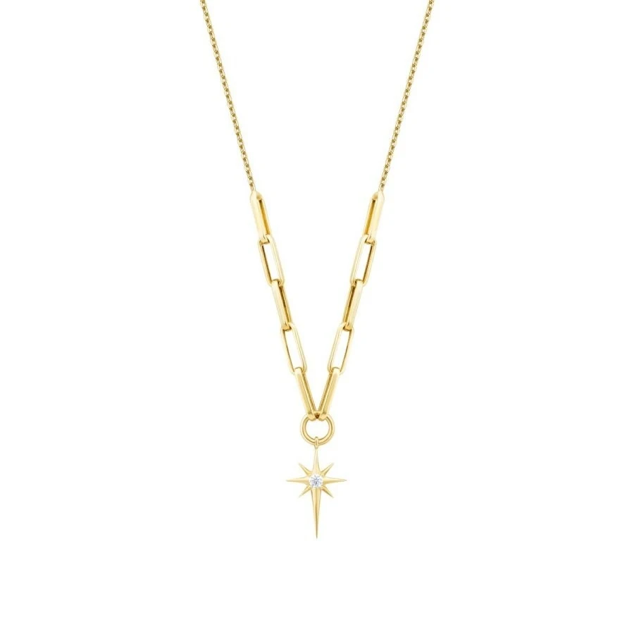 Altın Kuzey Yıldızı Ataç Kolye - 1