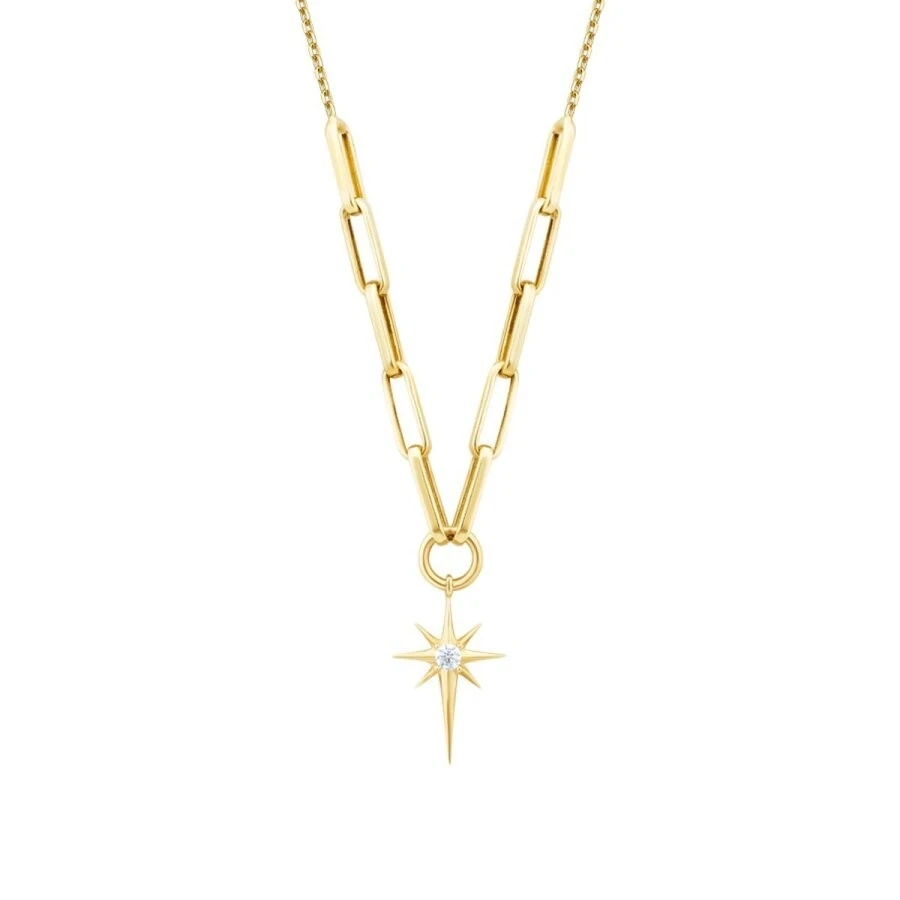 Altın Kuzey Yıldızı Ataç Kolye - 2