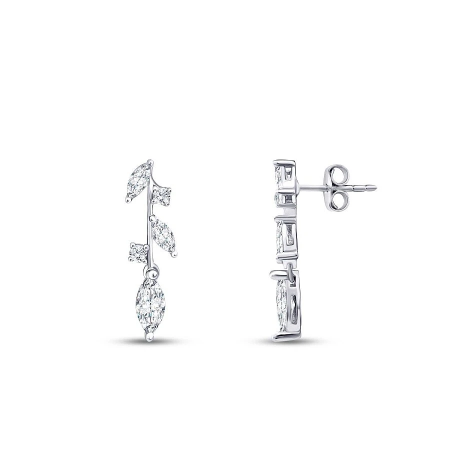 Altın Markiz Yaprak Küpe - 1