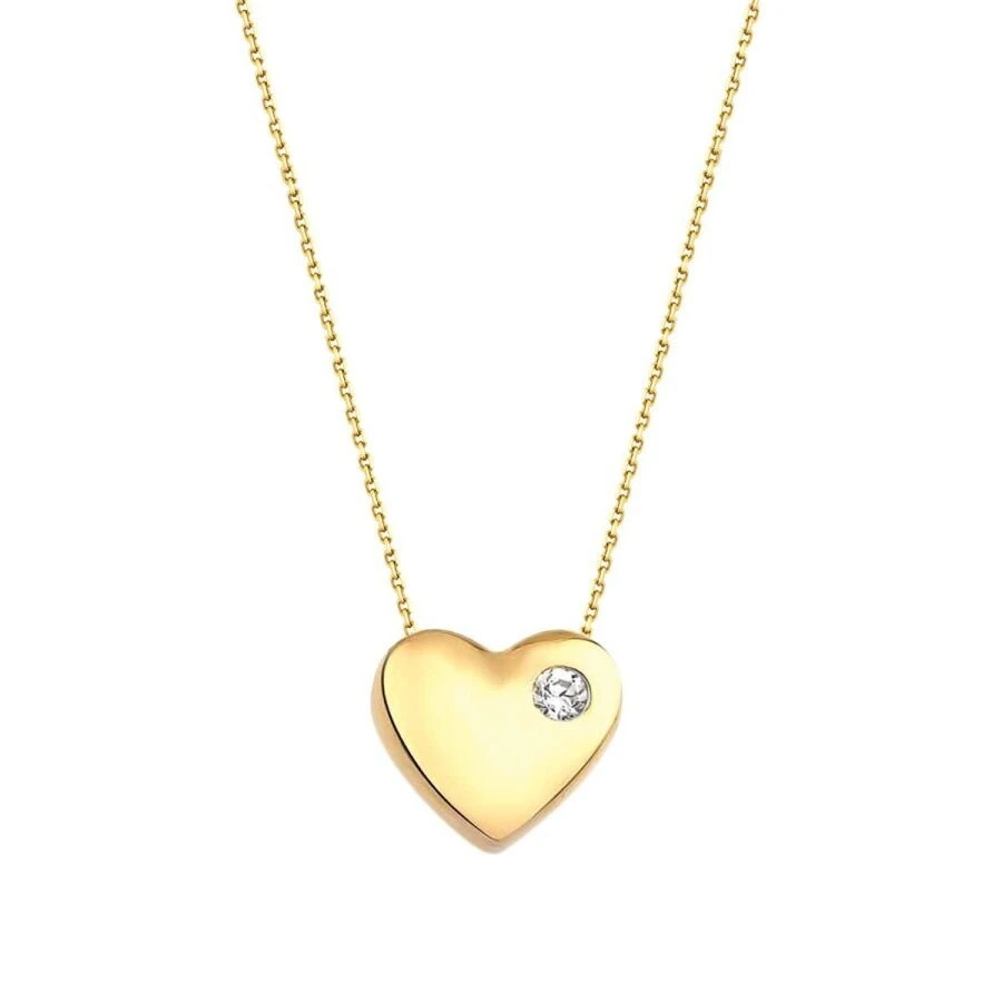 Altın Minimal Kalp Kolye - 1