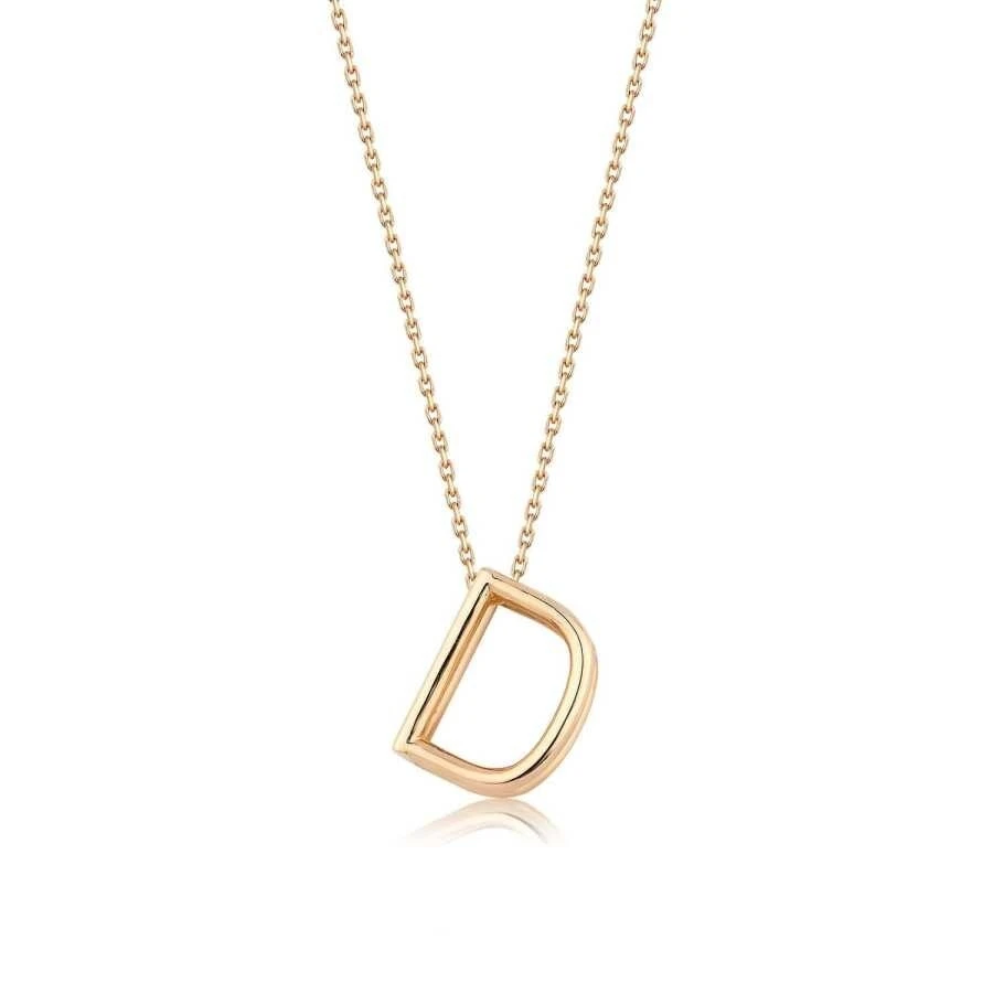 Altın Modern Harf Kolye - 1