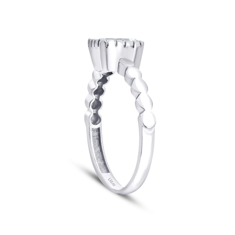 Altın Modern Kesim Taşlı Yüzük - 2