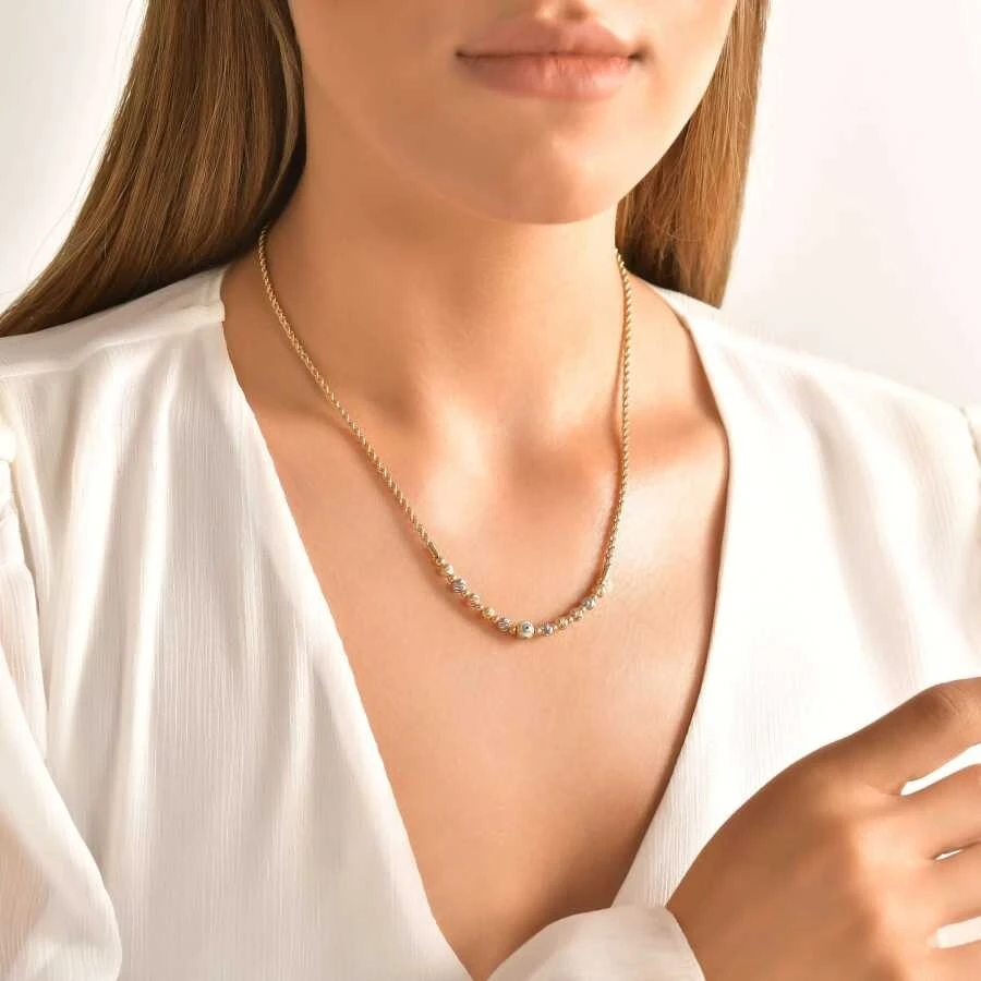 Altın Nazar Top Zincir Kolye - 3