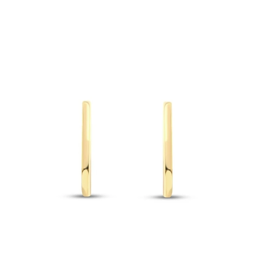 Altın Oval İnce Küpe - 2