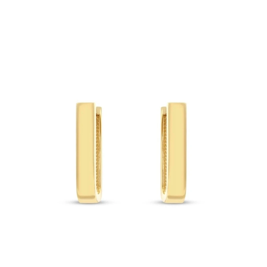 Altın Oval Küpe - 2