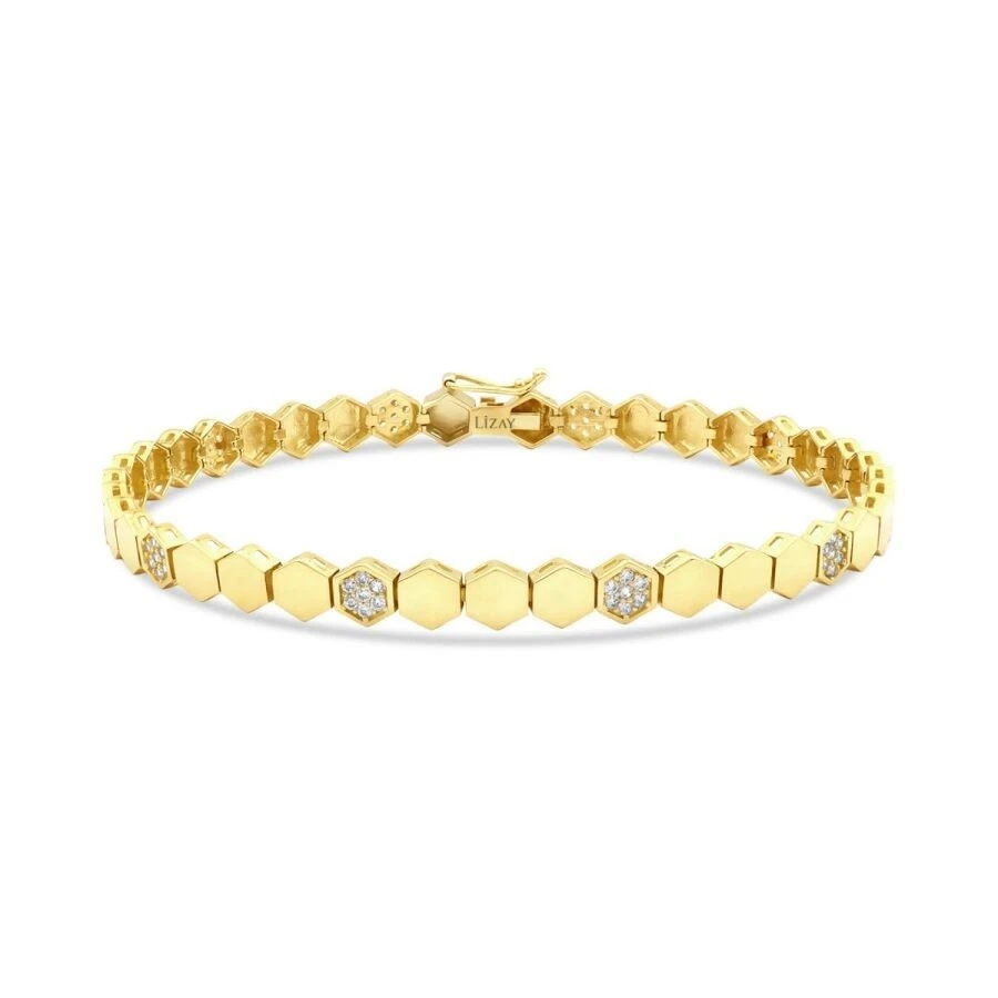 Altın Petek Taşlı Kelepçe - 1