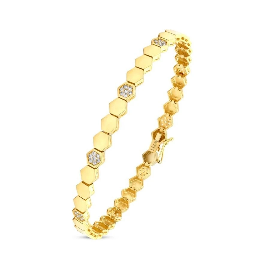 Altın Petek Taşlı Kelepçe - 2