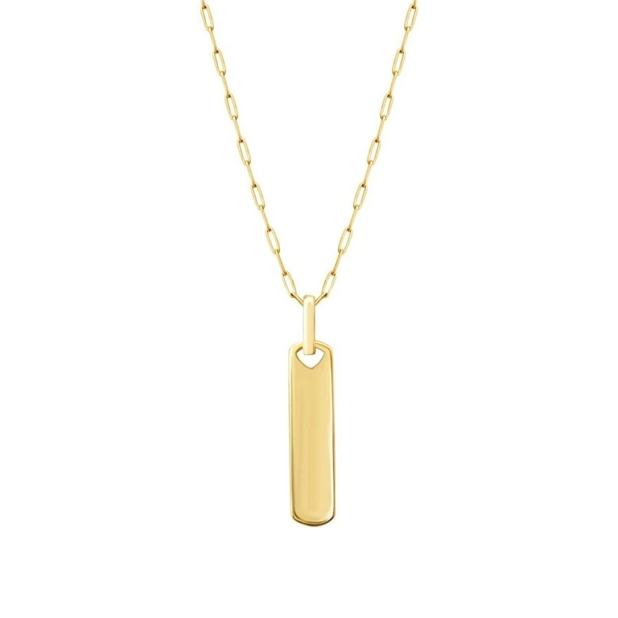 Altın Plaka Erkek Kolye - 1