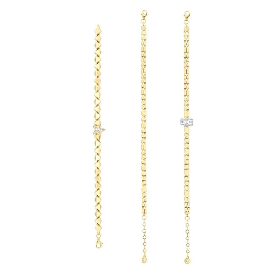 Altın Pul Desenli Bileklik - 4