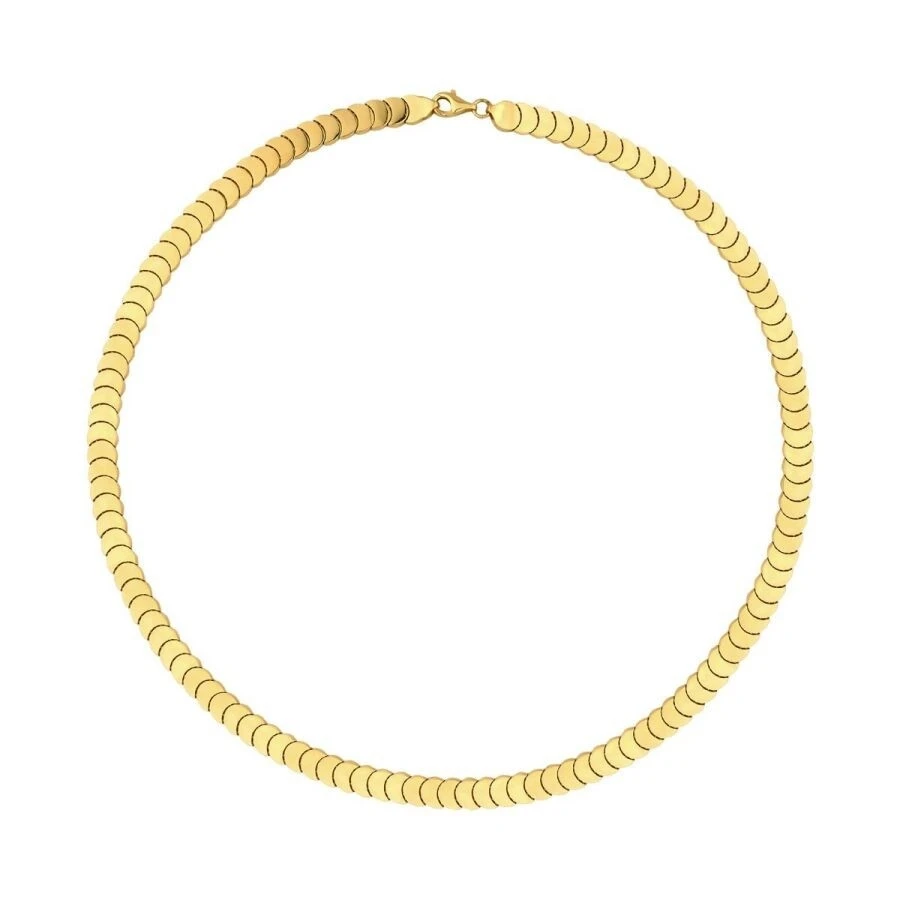 Altın Pul Desenli Kolye - 1