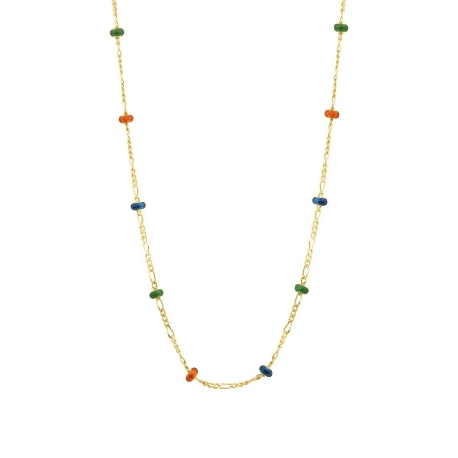 Altın Renkli Mineli Zincir - 1