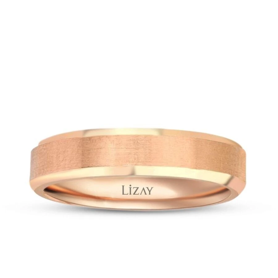 Altın Rose Modern Klasik Alyans - 1