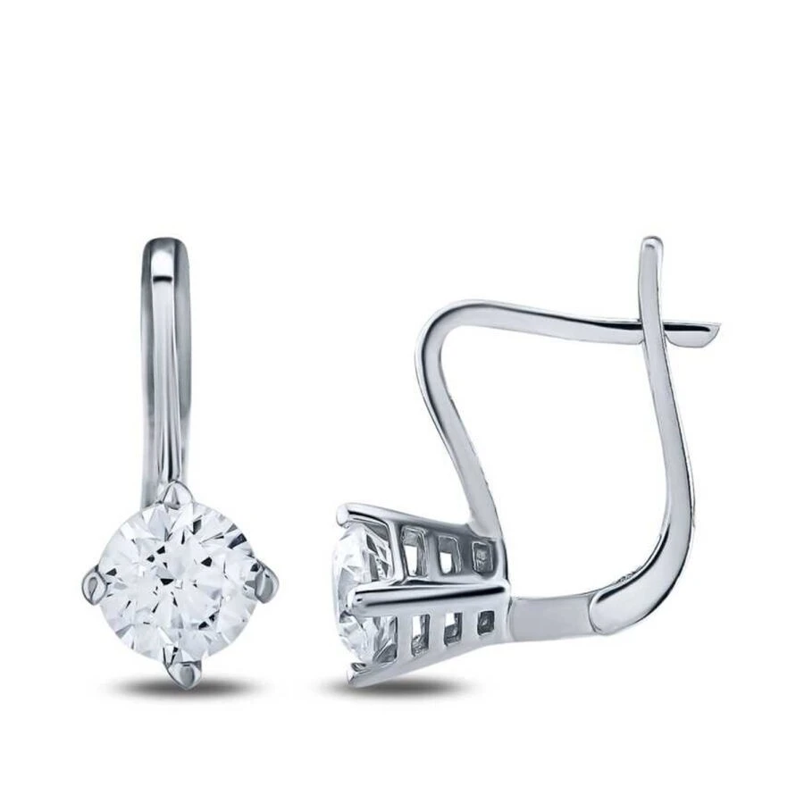 Altın Sallantılı Tektaş Küpe - 1