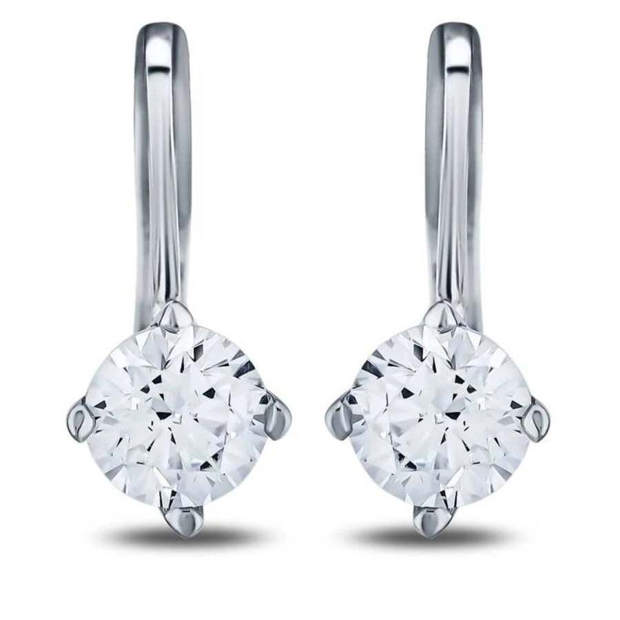 Altın Sallantılı Tektaş Küpe - 2