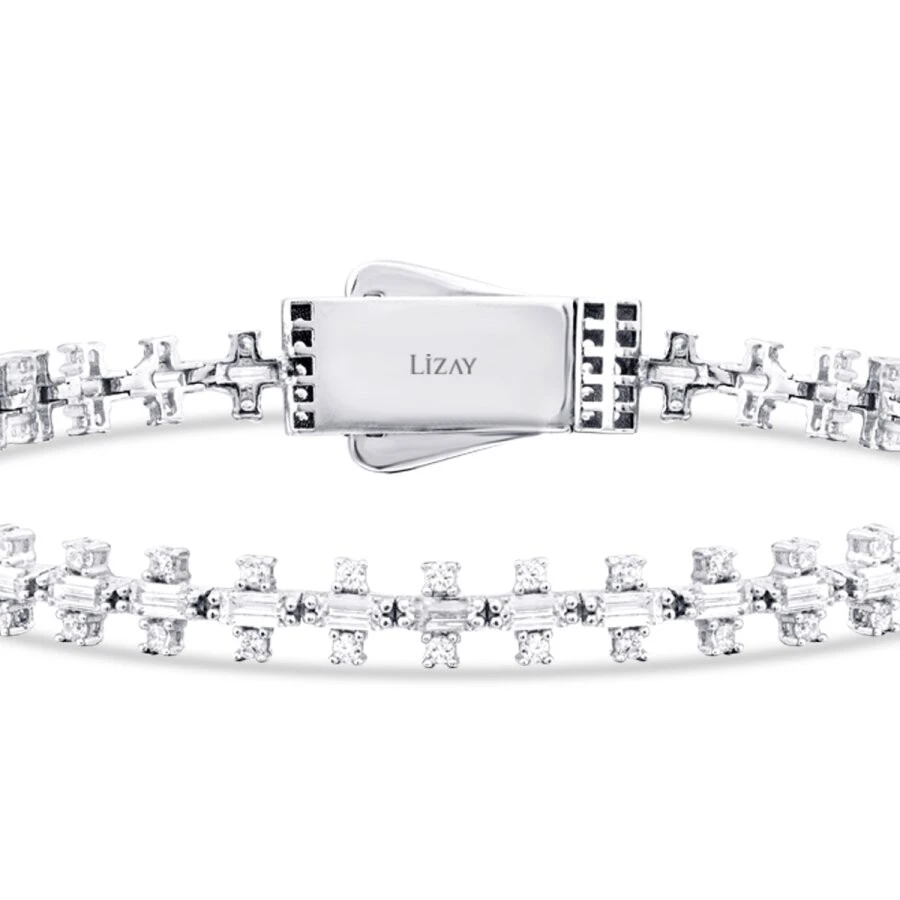 Altın Sıra Taşlı Baget Bileklik - 2