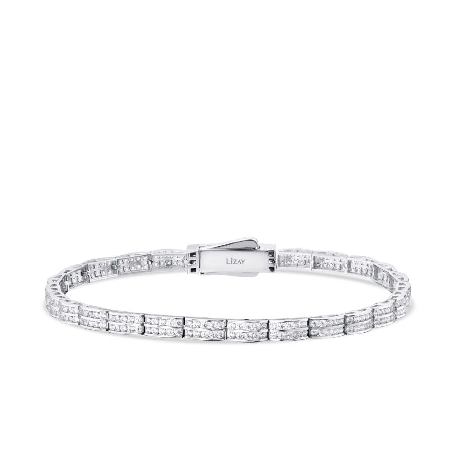 Altın Sıra Taşlı Bileklik - 2