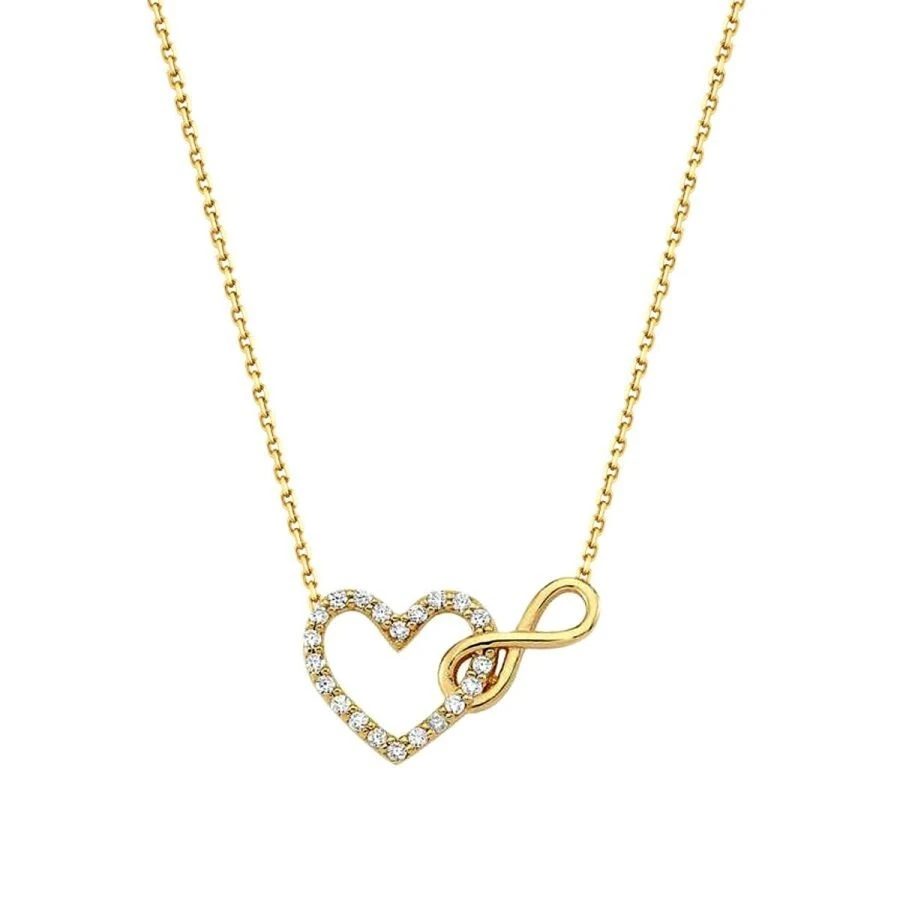 Altın Sonsuzluk ve Kalp Kolye - 1