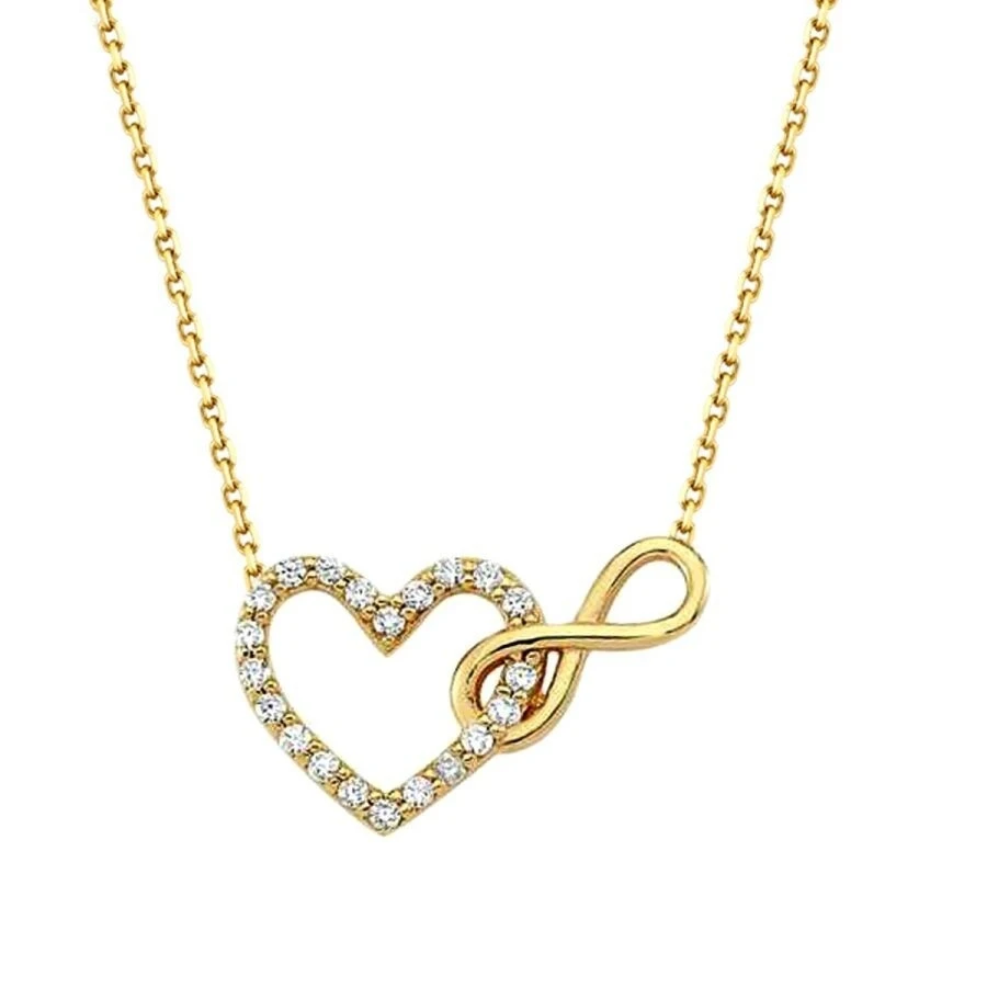 Altın Sonsuzluk ve Kalp Kolye - 2