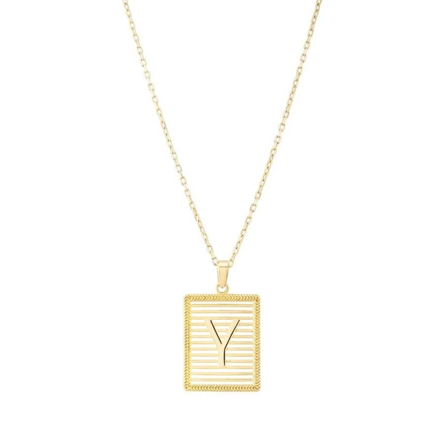 Altın Tablo Harf Kolye - 2