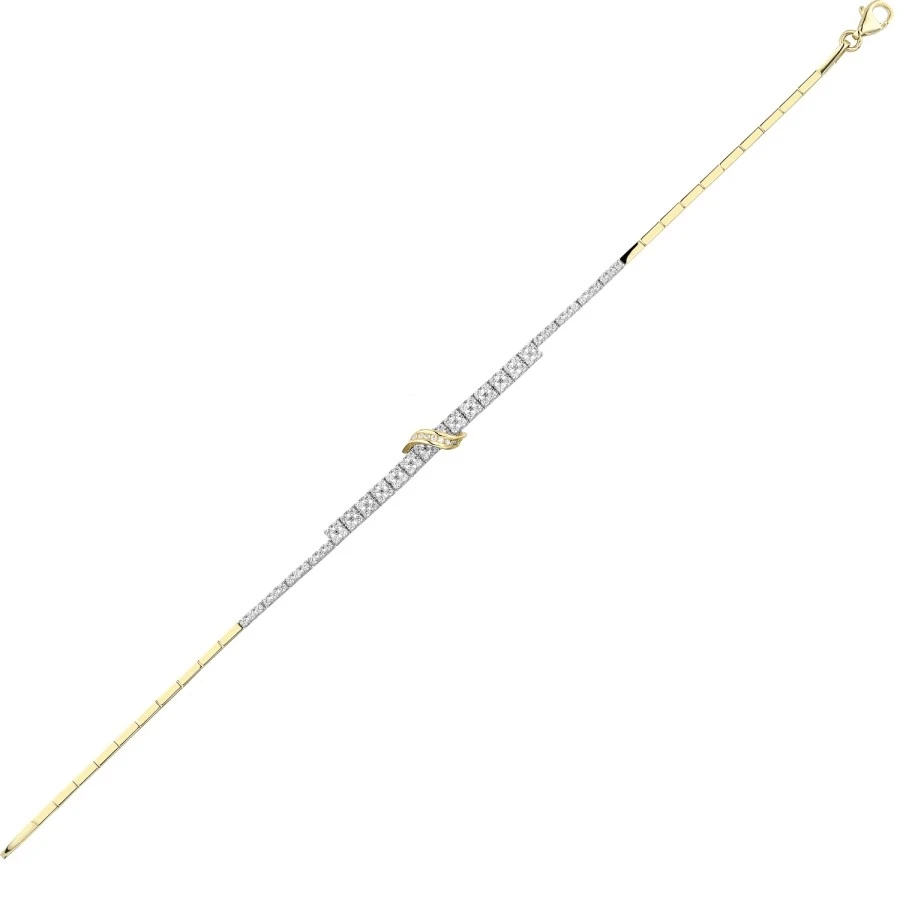 Altın Tasarım İki Renkli Su Yolu Bileklik - 1