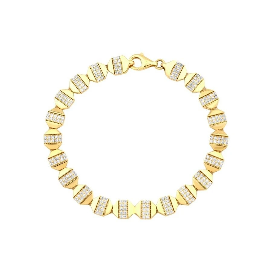 Altın Taşlı Altıgen Bileklik - 1