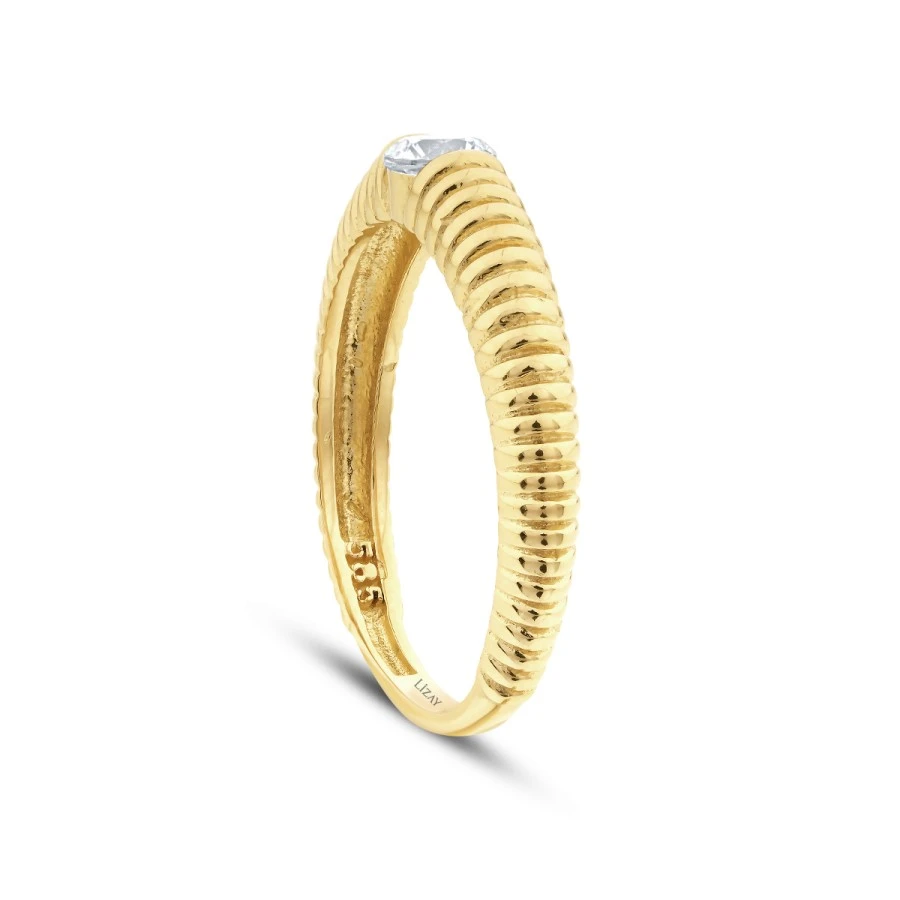 Altın Taşlı Burgu Yüzük - 2