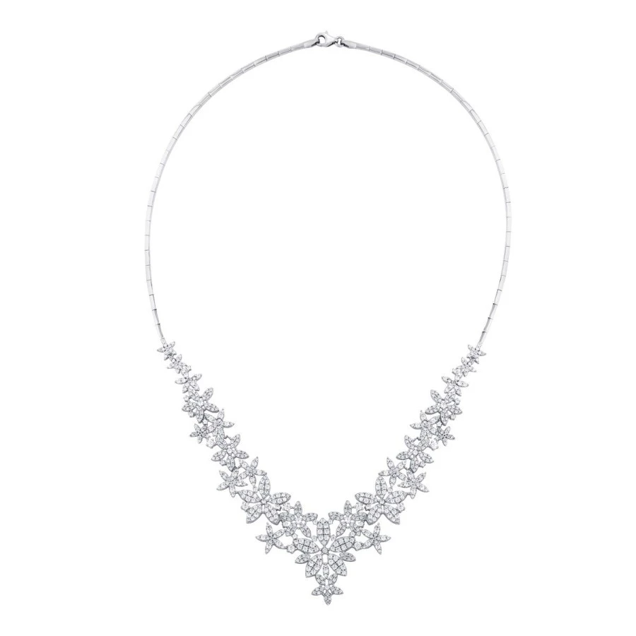 Altın Taşlı Çiçek Gerdanlık - 1