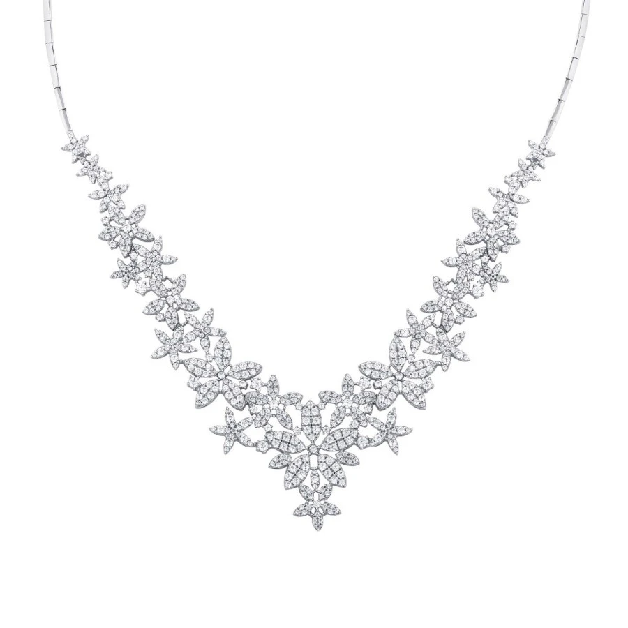 Altın Taşlı Çiçek Gerdanlık - 2