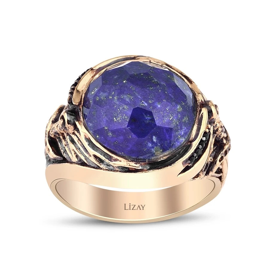 Altın Taşlı Erkek Yüzük - 1