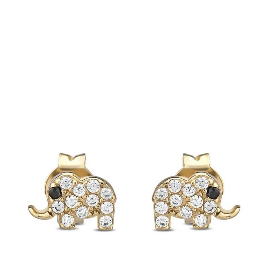 Altın Taşlı Fil Küpe - 2