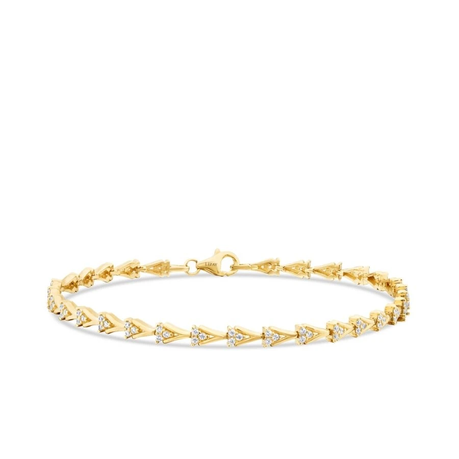 Altın Taşlı Geometrik V Bileklik - 1