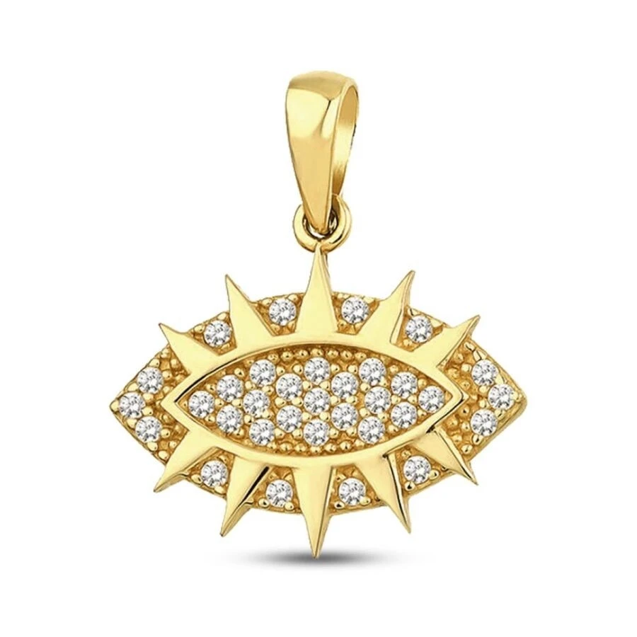 Altın Taşlı Göz Kolye Ucu - 2