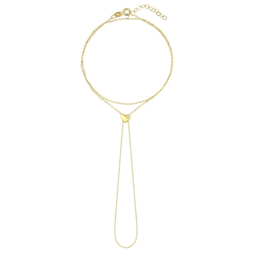 Altın Taşlı Kalp Şahmeran Bileklik - 1