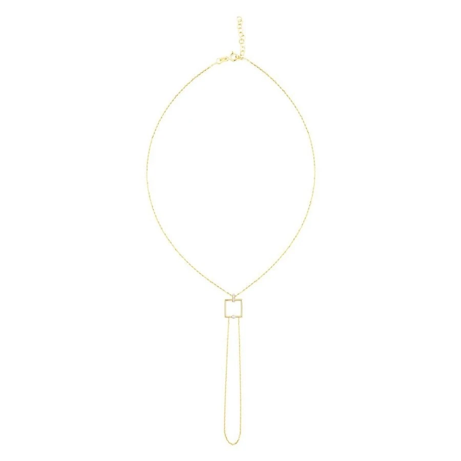 Altın Taşlı Kare Şahmeran Bileklik - 1