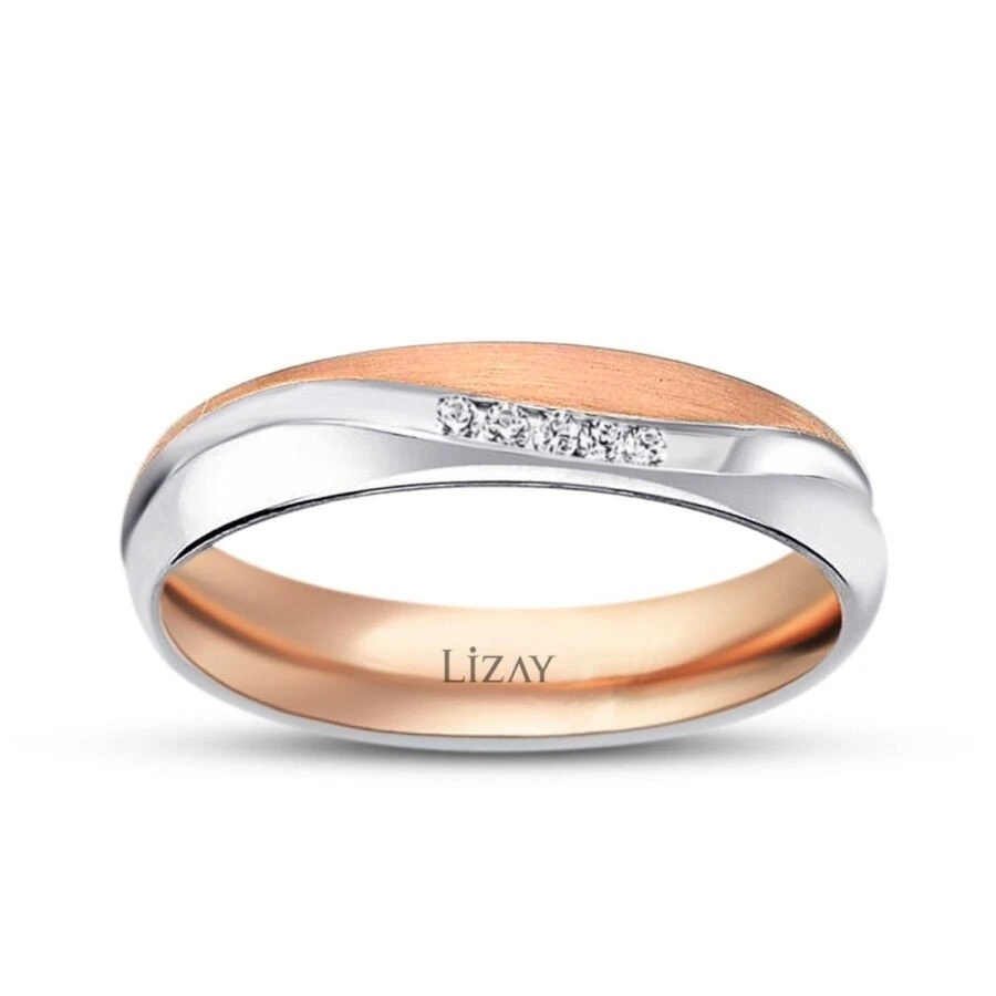 Altın Taşlı Klasik Alyans - 1