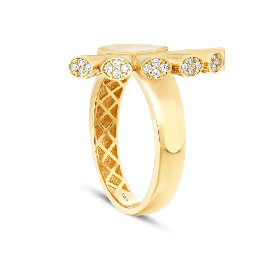 Altın Taşlı Mineli Trend Yüzük - 2