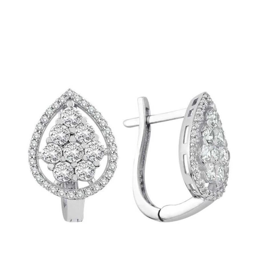 Altın Taşlı Reina Küpe - 1