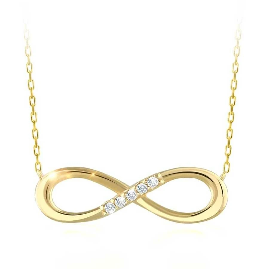Altın Taşlı Sonsuzluk Kolye - 1