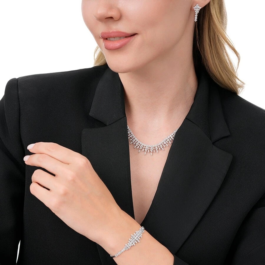 Altın Taşlı Trend Küpe - 4