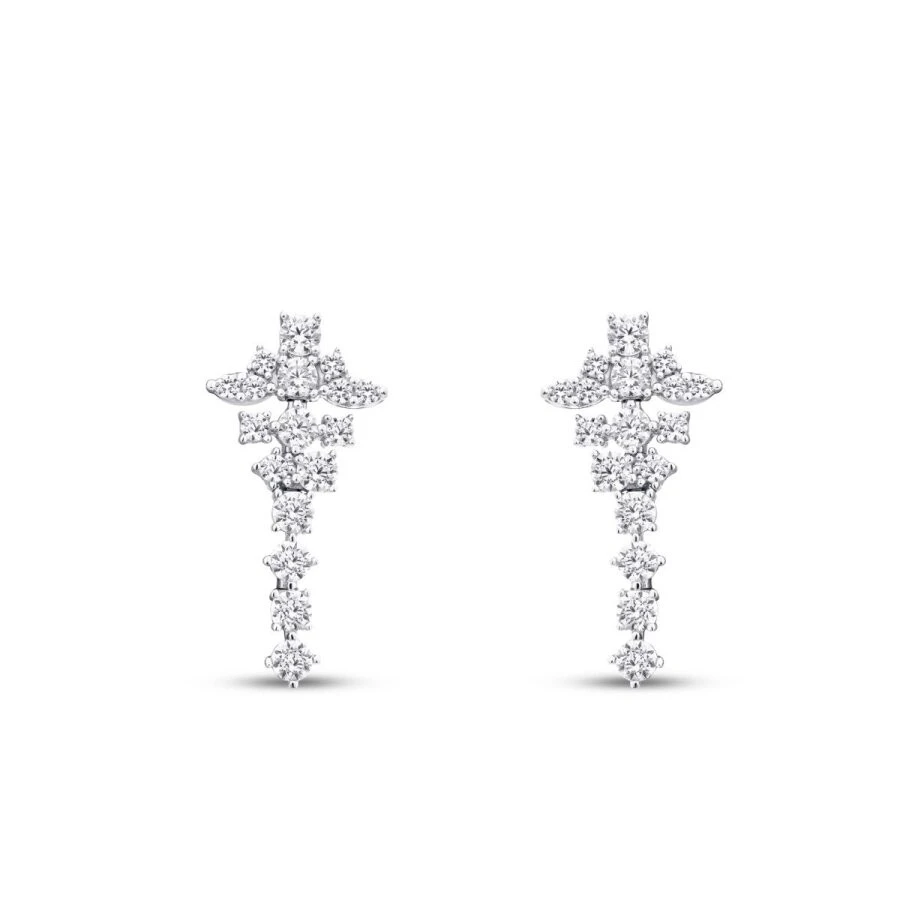 Altın Taşlı Trend Küpe - 2