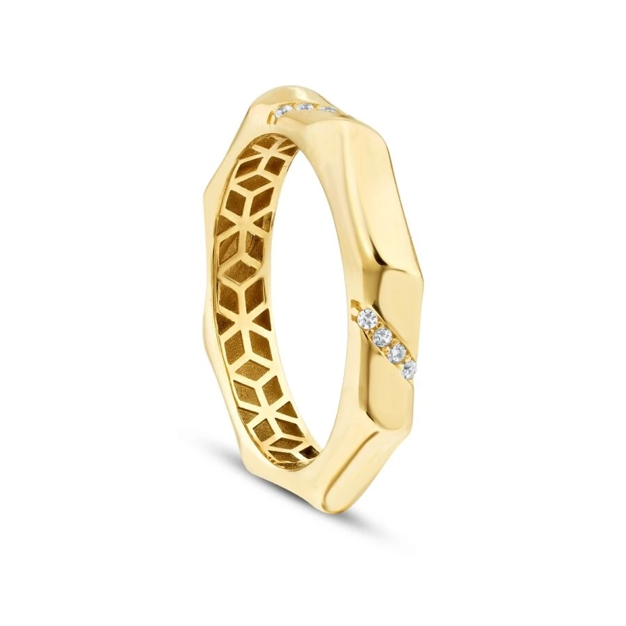 Altın Taşlı Trend Yüzük - 2