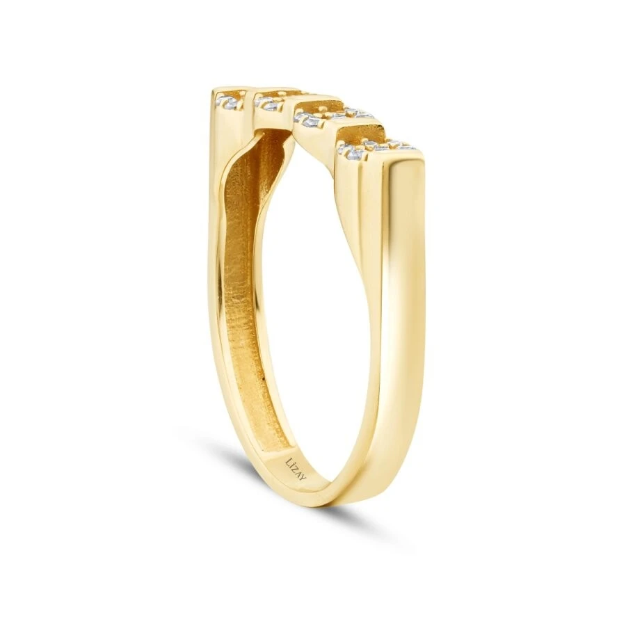 Altın Taşlı Trend Yüzük - 2